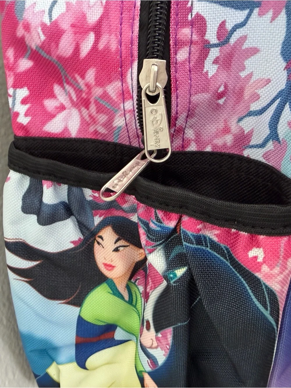 Disney Mulan Characters Backpack in Green, Blue, Pink